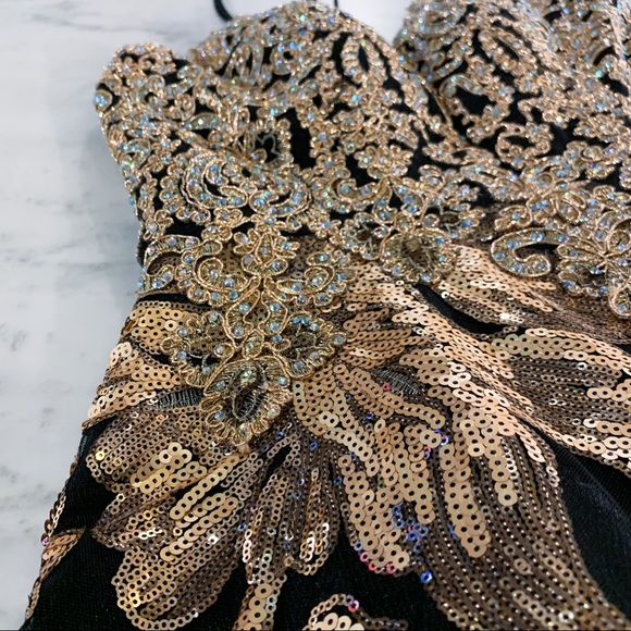 Gold Sparkly Prom Dress - Picture 7 of 8